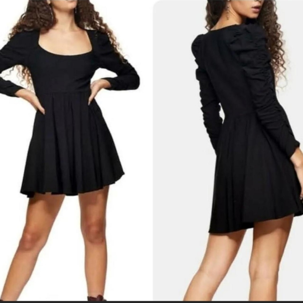 TOPSHOP black long sleeve dress